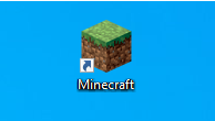 The Minecraft icon on a Windows desktop
